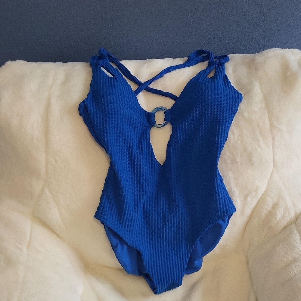 BECCA Women's Blue One Piece Swimsuit